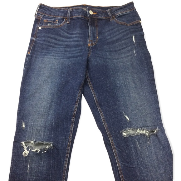 Old Navy Rockstar Super Skinny Jeans Distressed Blue Women's 10 - Picture 4 of 10